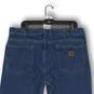 Carhartt Mens Straight Leg Jeans 5-Pocket Design Medium Wash Blue Denim Sz 38/30 image number 4