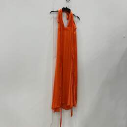 NWT Hello Molly Womens Orange Sleeveless Side Slit Long Maxi Dress Size 6