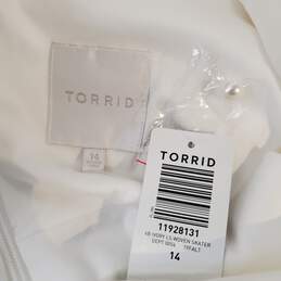 Torrid Ivory Long Sleeve Woven Skater Dress NWT Size 14 alternative image