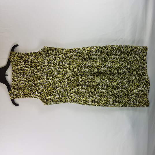 J Crew Women's Green Leopard Print Sleeveless Dress 12 NWT image number 2