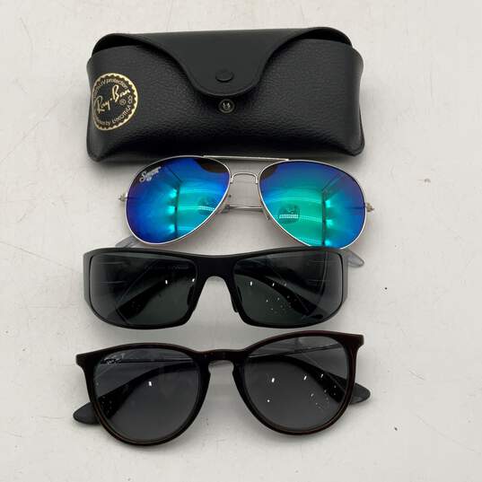 Lot Of 3 Ray Ban Mens Black Multicolor UV Protection Sunglasses w/ Case image number 1