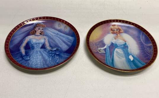 The Danbury Mint Barbie Collection Plates Set of 2 Collectors Plates 1959/1966 image number 1