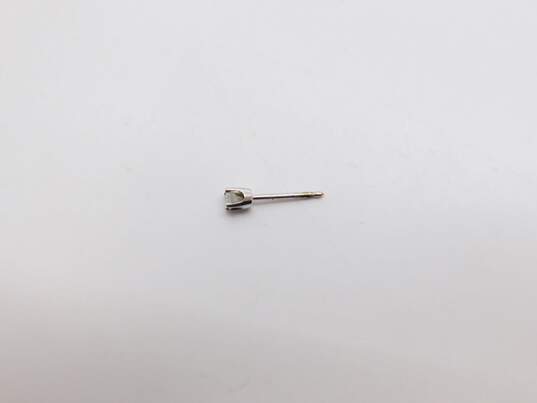 14K White Gold 0.06 CT Diamond Single Stud Earring 0.2g image number 2