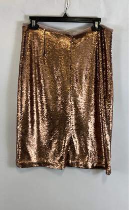 NWT Alex Marie Womens Portia Rose Gold Sequin Zip Straight & Pencil Skirt Size 8 alternative image