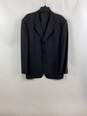 Donna Karan Mens Black Wool Single Beasted Straight Leg 2 Piece Suit Size 46X40 image number 1