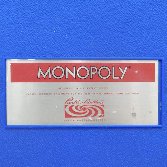 Vintage 1961 MONOPOLY Game with Blue Hard Plastic Travel Case complete image number 7