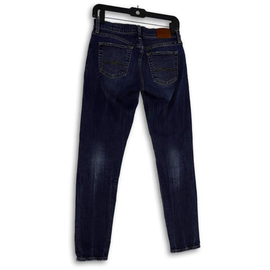 Womens Blue Denim Medium Wash Pockets Stretch Skinny Leg Jeans Size 00/24 image number 2
