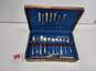 Set Of Assorted Vintage Silverware Cutlery In Wooden Box image number 1