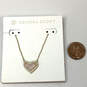 Designer Kendra Scott Gold-Tone Chain Lobster Clasp Heart Pendant Necklace image number 2
