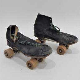 VTG Official Roller Derby Skates Wooden Wheels & Case Size 10 Chicago alternative image
