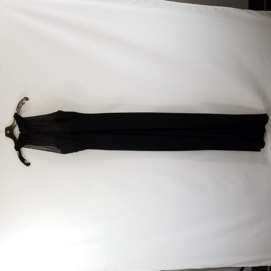 Lauren Women Black Beaded Neckline Evening Dress 8 image number 2