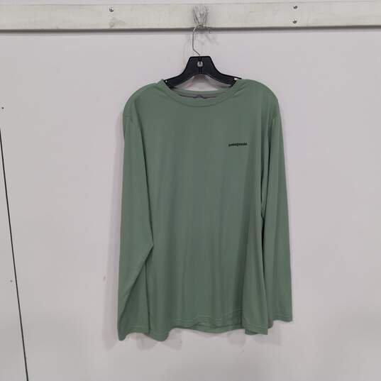 Patagonia Men's Green Capilene Cool LS Light Weight Activewear Fishing Shirt XL image number 1