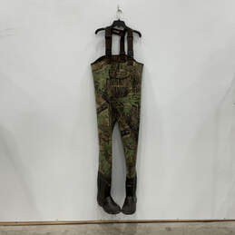 Mens Multicolor Camouflage Neoprene Adjustable Strap Waders With Boots