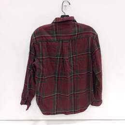 Lauren Ralph Lauren Women's 1/4-Zip Red/Green Flannel Shirt Size P/P alternative image
