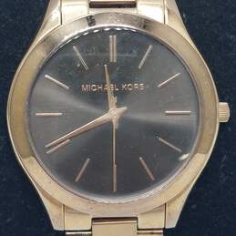Men's Michael Kors Rose Gold Tone Brown Dial Classic Stainless Steel Watch alternative image