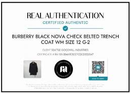 AUTHENTICATED WMNS BURBERRY NOVA CHECK BELTED TRENCH COAT SZ 12 alternative image