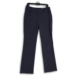 NWT Womens Blue Flat Front High Rise Bootcut Leg Ankle Pants Size 6