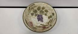 Tabletops Lifestyles Sorrento Ceramic Beige and Floral Print Bowl alternative image