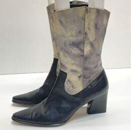 Pelle Moda Leather Mid Zip Boots Size 10 M alternative image