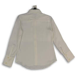 NWT Womens White Pointed Collar Long Sleeve Button-Up Shirt Size Small alternative image