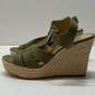 Michael Kors Canvas Damita Platform Espadrille Wedge Sandals Green 10 image number 2