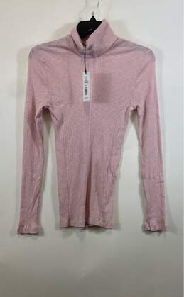 NWT Michael Stars Womens Rose Pink Long Sleeve Bell Turtleneck T-Shirt Size S