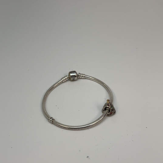 Designer Pandora 925 ALE Sterling Silver Chain Rhinestone Charm Bracelet image number 2