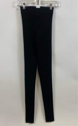 FEAR OF GOD ESSENTIALS Womens Black Ribbed Mid Rise Stretch Ankle Leggings Sz S alternative image