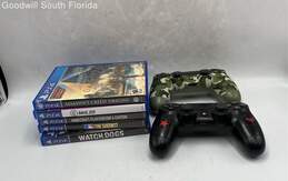 Assorted 5 Sony PlayStation PS4 Video Games & 2 Controllers
