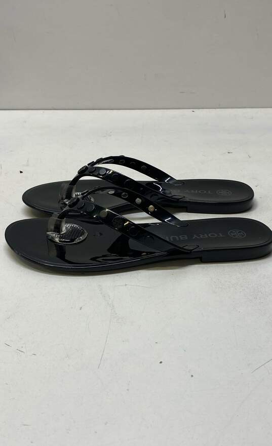Tory Burch Studded Jelly Thong Sandals Perfect Black 6 image number 2