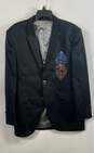 Carlo Panunzi Mens Black Long Sleeve Notch Lapel Single Breasted Blazer Size 54 image number 1