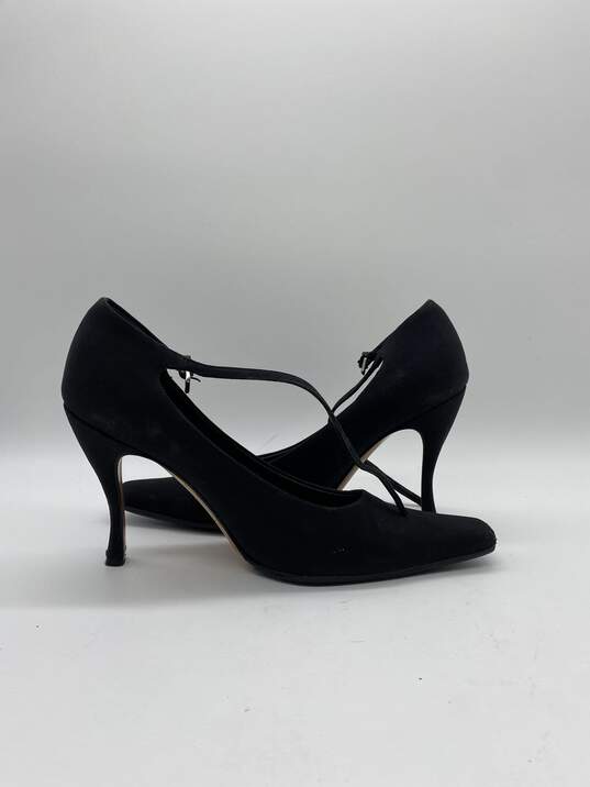 AUTHENTIC Prada Black Pump Heel Women Sz 4 image number 3