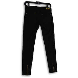 Womens Black Denim Dark Wash 5-Pocket Ankle Zip Skinny Leg Jeans Size 4 alternative image