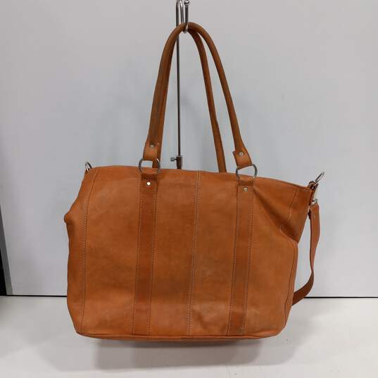 Sereno Tan Leather Shoulder Bag Purse image number 2