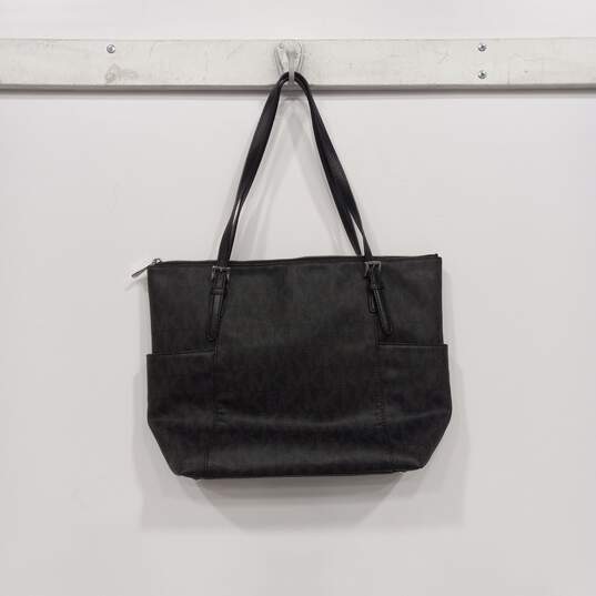 Women's Michael Kors Black Monogram Tote Shoulder Bag