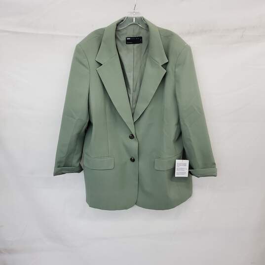 Asos Green Lined Oversized Blazer Jacket WM Size M NWT image number 1
