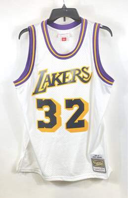 Mitchell & Ness Men White LA Lakers Magic Johnson #32 Jersey L