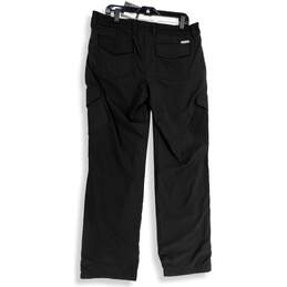 NWT Eddie Bauer Womens Black Flat Front Zipped Pocket Cargo Pants Size 12 alternative image