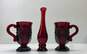 Avon Ruby Red Vintage Glassware Assorted Lot of 3 Avon Drink ware & Vase image number 2