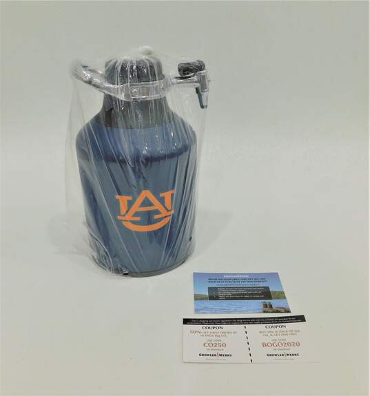 Auburn U Tigers Football Growler Werks Ukeg Go 1280z Carbonated Drink Dispenser image number 2