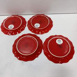 Bundle Of 4 Pioneer Woman Country Garden Red Salad Plates alternative image