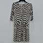 Tahari Women's Arthur S. Levine Black White Circle Pattern Dress Size 2P image number 1