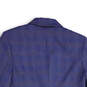 Womens Blue Plaid Notch Lapel Long Sleeve Single Breasted Blazer Size 2 image number 4