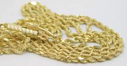 Elegant 14K Yellow Gold Rope Chain Necklace 3.7g alternative image