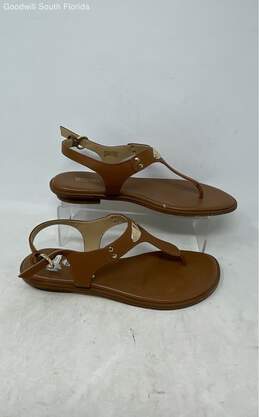 Michael Kors Womens Brown Leather Thong Sandals Size 8 alternative image