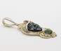 Sajen 925 Ammolite Gold Sheen Obsidian Ruby Goddess Pendant 24.3g image number 2