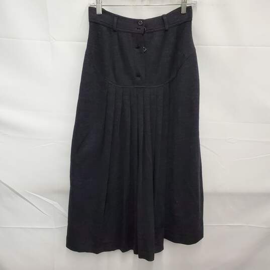 VTG Sport Max WM's 100% Virgin Wool Charcoal Gray Long Flannel Skirt Size 10 image number 1