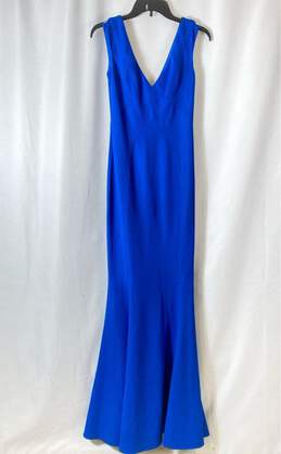Zac Posen Women Blue V Neck Maxi Dress Sz 2