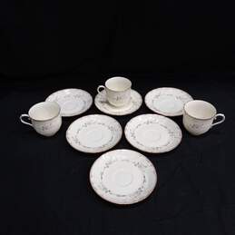 Mikasa Fine Ivory L9777 Monticello China 3 Tea Cups and 6 Saucers
