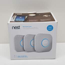 Nest Protect 3 Pack Smoke and Carbon Monoxide Alarm Sealed in Open Box Untested
